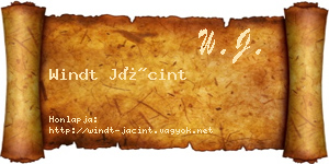 Windt Jácint névjegykártya